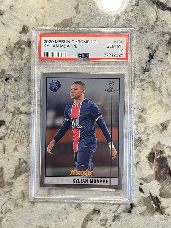 2020/21 Merlin Chrome UCL Kylian Mbappe PSA 10