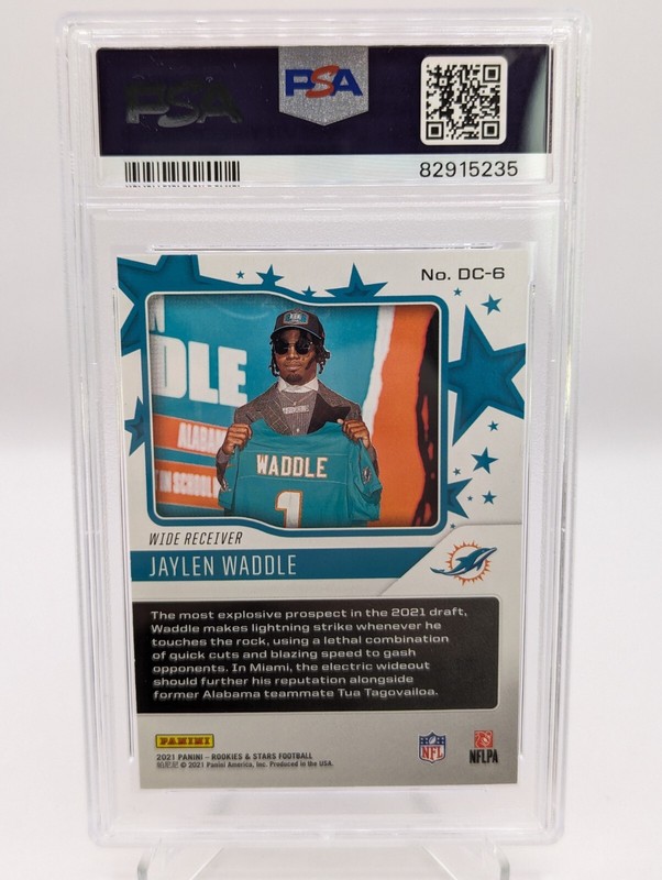 2021 Panini Rookies & Stars Draft Class Longevity /80 Jaylen Waddle RC PSA 9 DC6 view 2