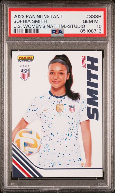 2023 Panini Instant USWNT Soccer Studio Sophia Smith card PSA 10