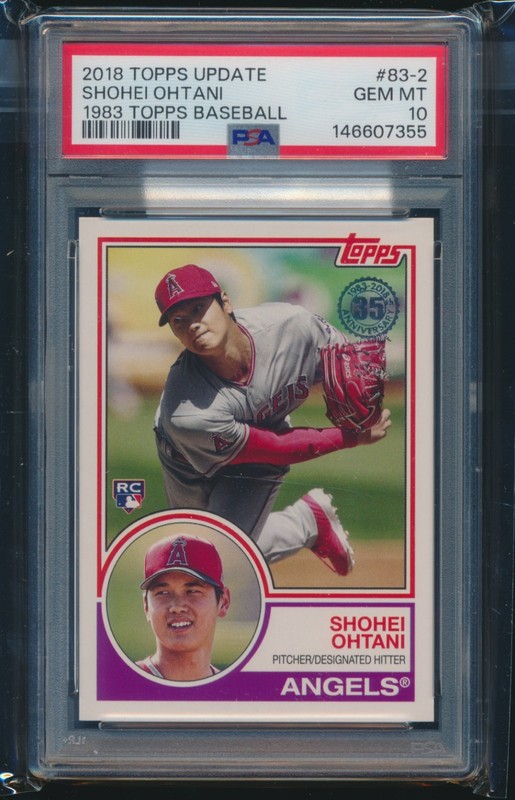 PSA 10 SHOHEI OHTANI/OTANI 2018 TOPPS UPDATE 1983 LA Angels Rookie RC GEM MINT