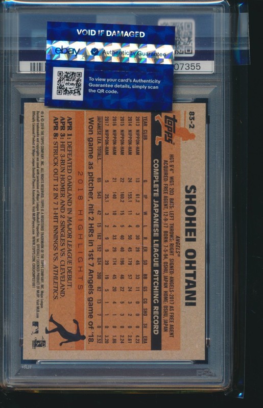 PSA 10 SHOHEI OHTANI/OTANI 2018 TOPPS UPDATE 1983 LA Angels Rookie RC GEM MINT view 2
