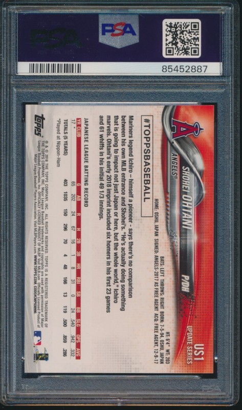 PSA 10 SHOHEI OHTANI 2018 TOPPS UPDATE PITCHING RED JERSEY LA ANGELS RC GEM MINT view 2