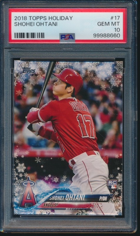 PSA 10 SHOHEI OHTANI 2018 TOPPS HOLIDAY #17 LA Angels Rookie Card RC GEM MINT