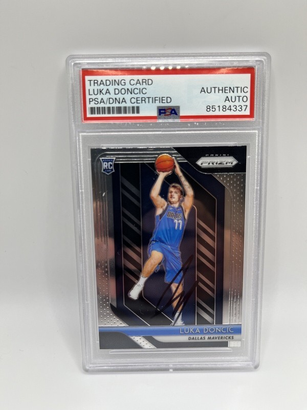 Luka Doncic Signed 2018-19 Panini Prizm #280 RC Rookie AUTO PSA/DNA Mavs