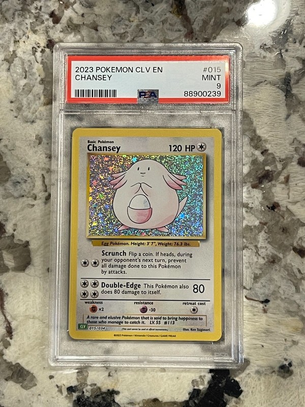 Pokemon Classic Collection Chansey Holo CLV 015/034 PSA 9 