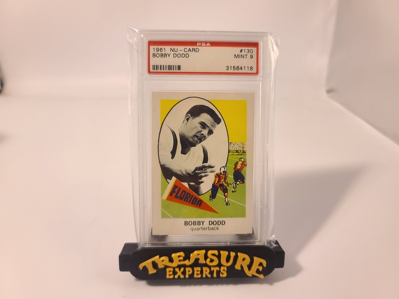 1961 NU Card #130 Bobby Dodd Florida State Vintage Football Card PSA 9 Mint