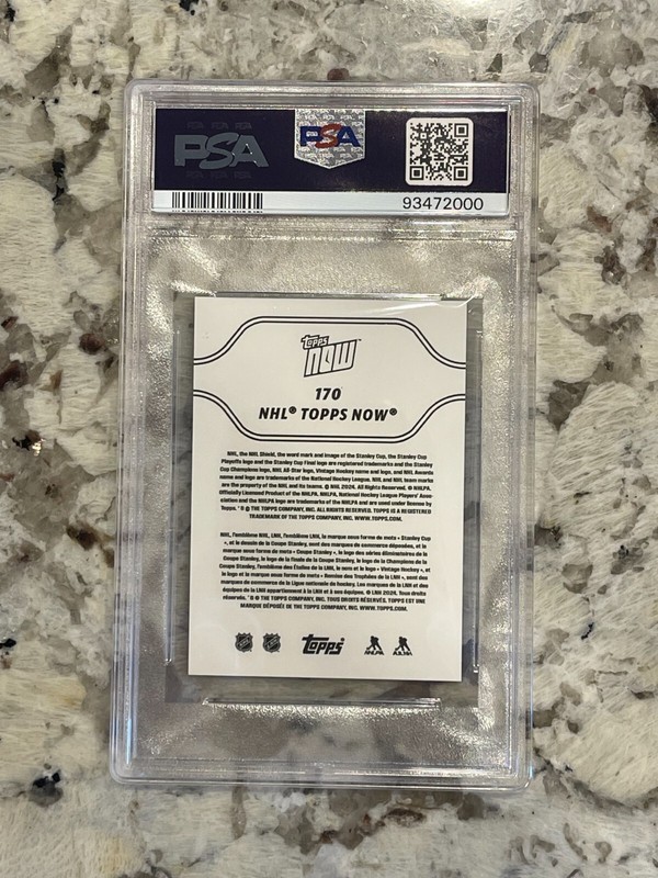 2023 Topps Now NHL Auston Matthews Stickers Blue Ice #1/10 PSA 10 *000 view 2