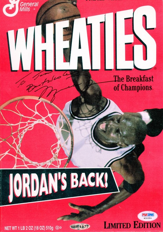Michael Jordan ~ Signed Autographed 1995 Wheaties Cereal Box Auto ~ PSA DNA