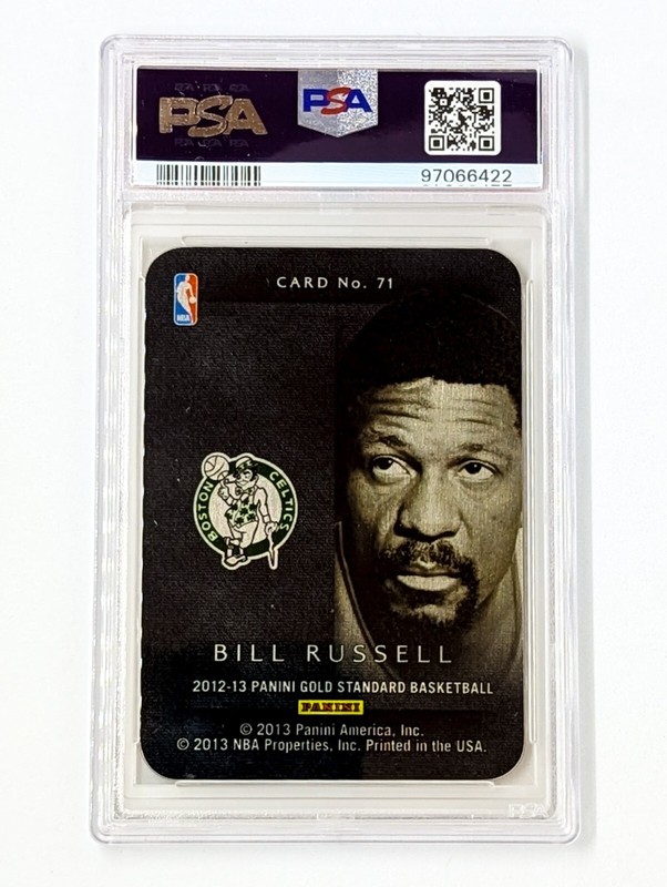 2012-13 Panini Gold Standard Metal #71 Bill Russell PSA 10 Boston Celtics HOF view 2