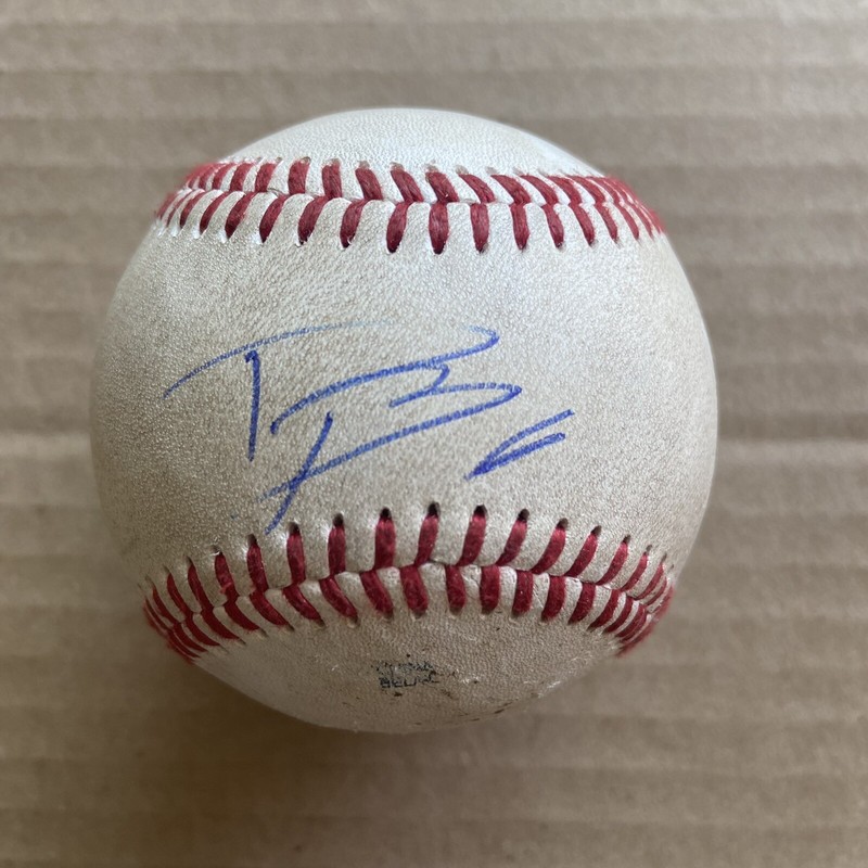 Autographed Baseball Game Used DASAN BROWN Toronto Blue Jays Ball Signed Auto
