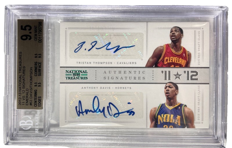2012-13 National Treasures ANTHONY DAVIS Rookie Auto Emerald 05/10 BGS 9.5/10
