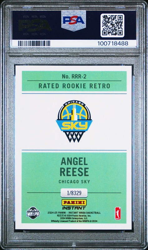 Graded 2024 Panini Instant Angel Reese #RRR2 Rated Rookie Basketball Card PSA 10 view 2