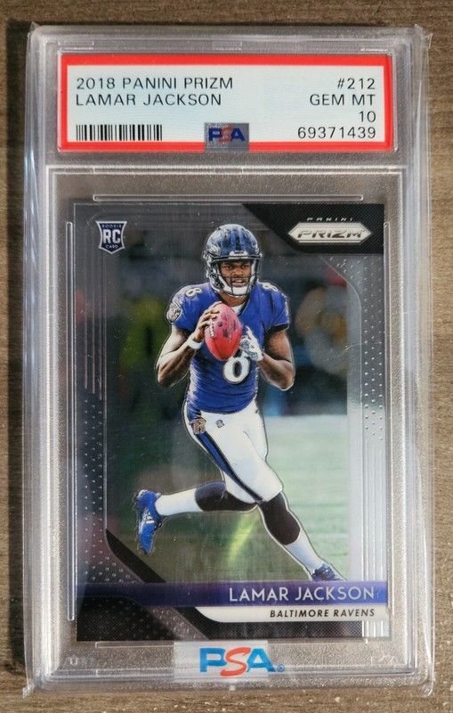 2018 Panini Prizm Lamar Jackson Rookie #212 PSA 10 GEM MINT Baltimore Ravens