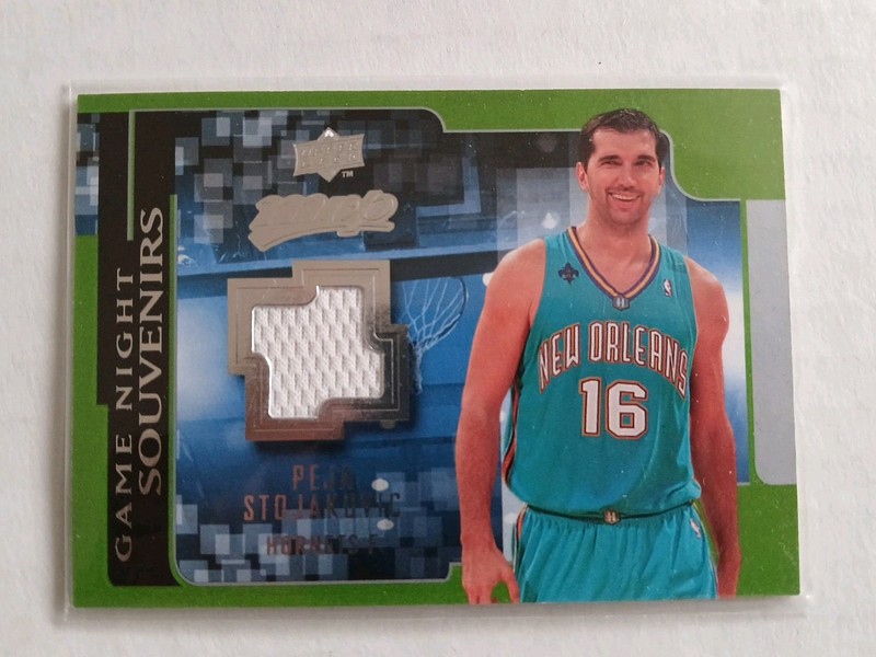 Game Used Memorabilia Jersey Card Peja Stojakovic 2008-09 #GN-PS Upper Deck MVP