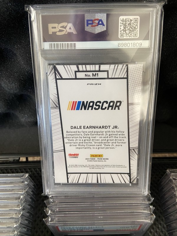 2023 Panini Prizm Nascar Manga Dale Earnhardt Jr. SSP PSA 10 Pop 13 view 2