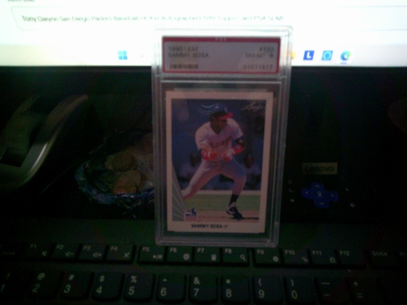 1990 LEAF #220 SAMMY SOSA PSA 8 ROOKIE