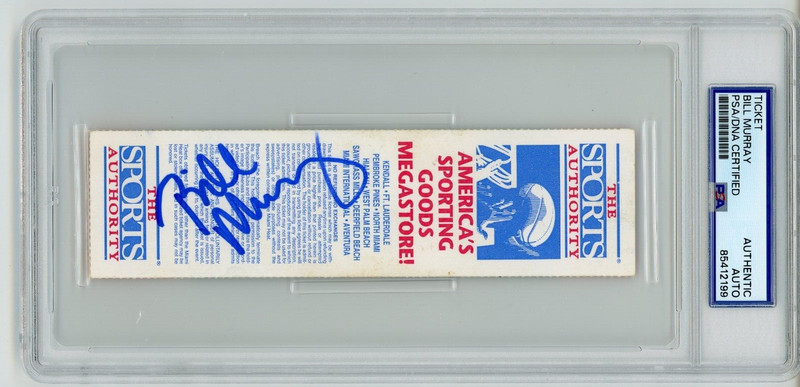 Bill Murray ~ Signed Chicago Bulls NBA Ticket Space Jam Auto ~ PSA DNA Encased