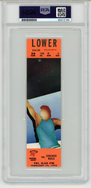 Bill Murray ~ Signed Chicago Bulls NBA Ticket Space Jam Auto ~ PSA DNA Encased view 2