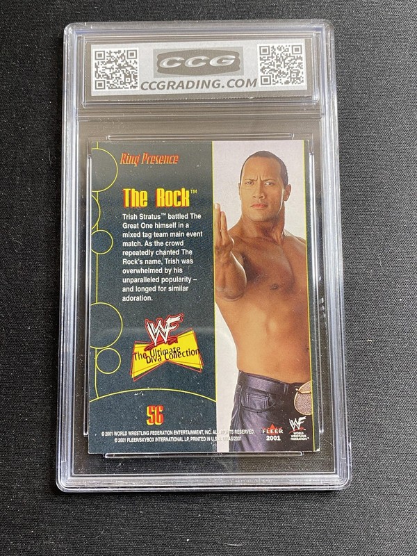 Dwayne "The Rock" Johnson 2001 Fleer Skybox WWE CCG 9.5 RC view 2