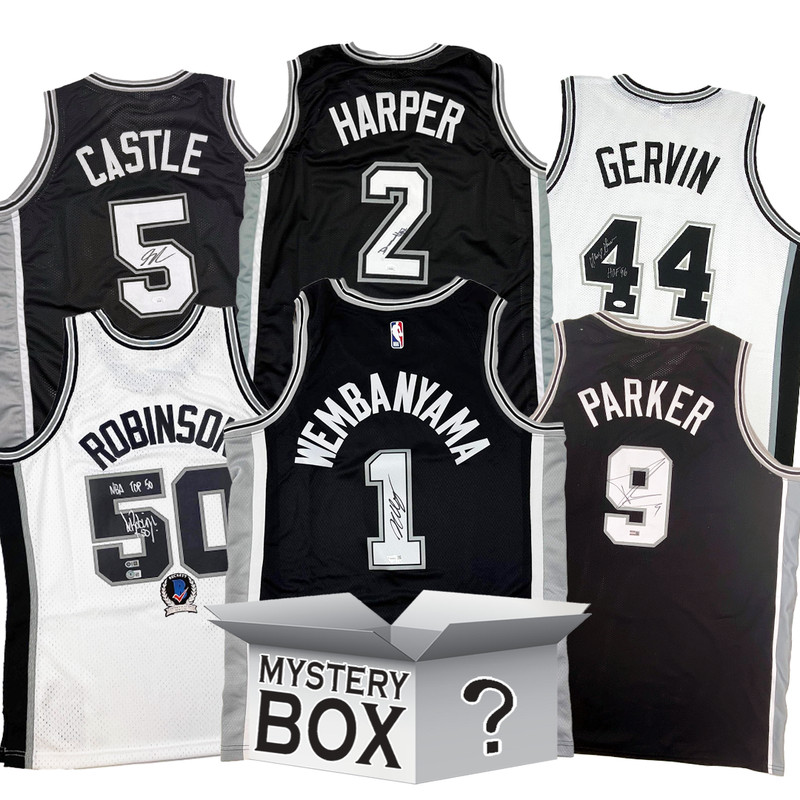 Autographed/Signed San Antonio Basketball Jersey Mystery Box PSA JSA BAS COA