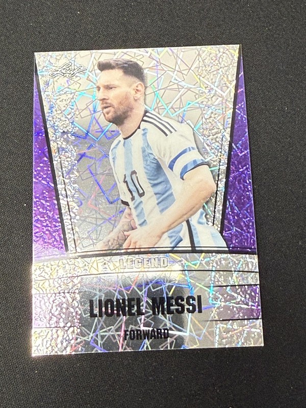 Lionel Messi 2024 Leaf Metal Legend Purple /15 RC Argentina