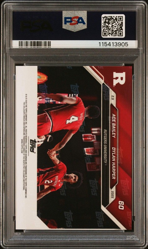 Graded 2024 Topps Bowman U Now Dylan Harper/Ace Bailey #60 Rookie RC Card PSA 10 view 2