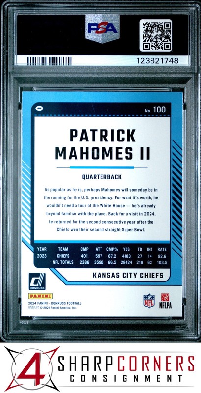 2024 PANINI DONRUSS #100 PATRICK MAHOMES II PSA 10