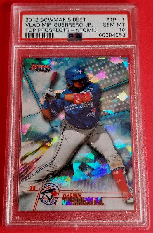 VLADIMIR GUERRERO JR RC (PSA 10) 2018 Bowman's Best TP Atomic Refractor RC