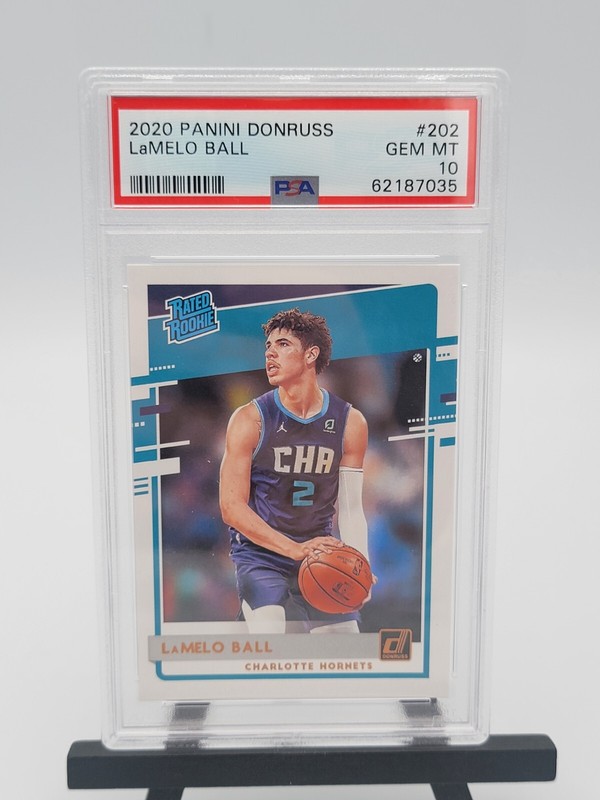 Lamelo Ball Rated 2020-21 Donruss Rookie RC #202 PSA 10 GEM MINT Hornets