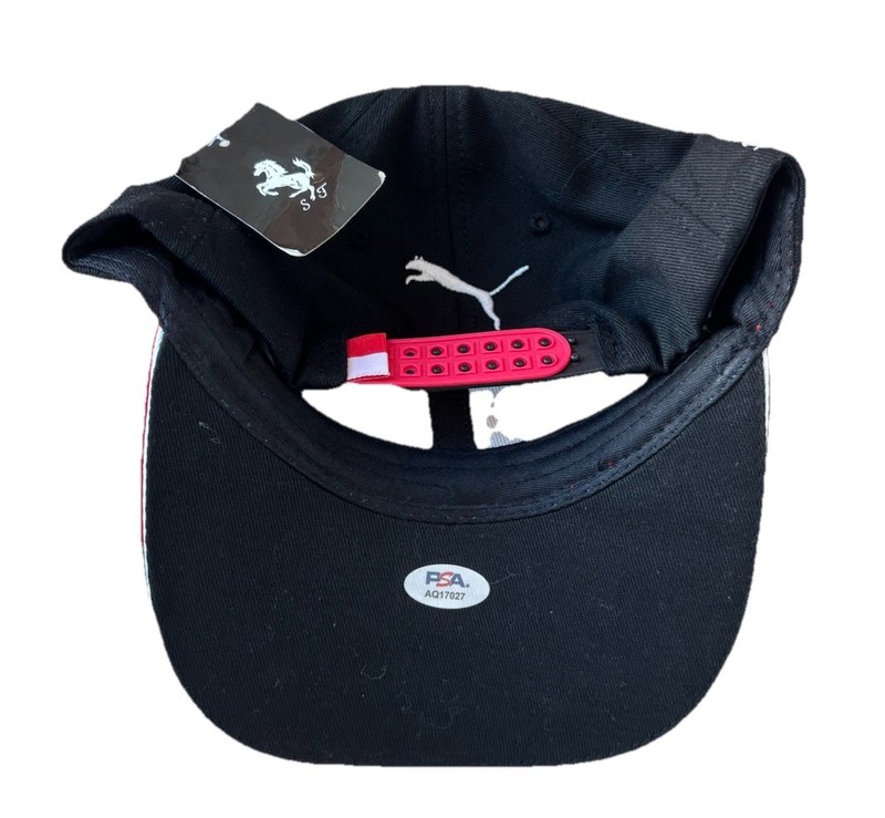 Charles Leclerc Signed Puma Scuderia Ferrari #16 F1 Hat Cap PSA AUTO Formula One view 2