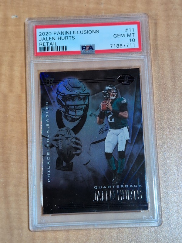 2020 PANINI ILLUSIONS RETAIL #11 JALEN HURTS ROOKIE RC PSA 10 🔥🔥