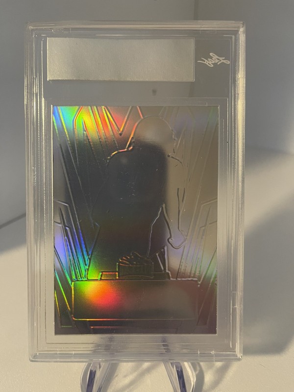 2024 Leaf Metal Football Prismatic Galaxy Isaiah Bond 1/1 Auto Texas Slab Rookie view 2