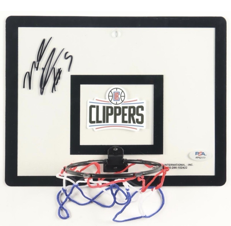 Montrezl Harrell Signed Clippers Basketball Hoop Mini Backboard 8”x10” (PSA)