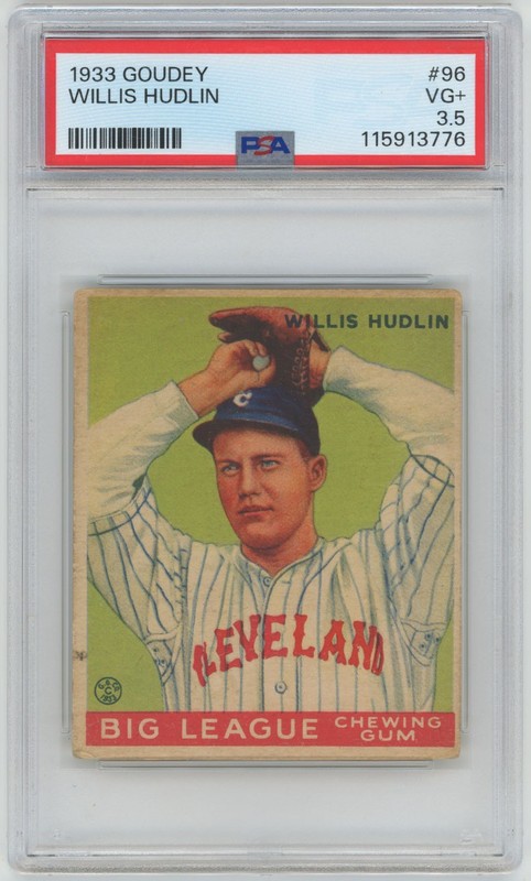 1933 Goudey 96 Hudlin PSA 3.5 713466 view 1