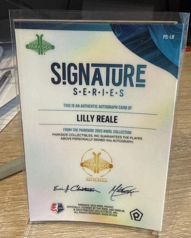 Delanie Sheehan 2025 Parkside NWSL Pacific GAME USED MATCH WORN Jersey Relic view 2