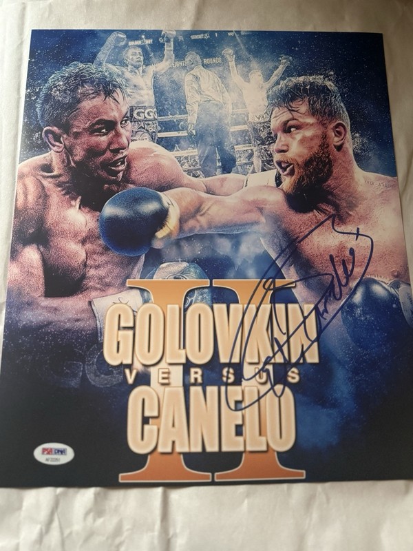 Canelo Alvarez Autographed Signed Boxing GGG Mexico Champ 11x13 Poster PSA/DNA
