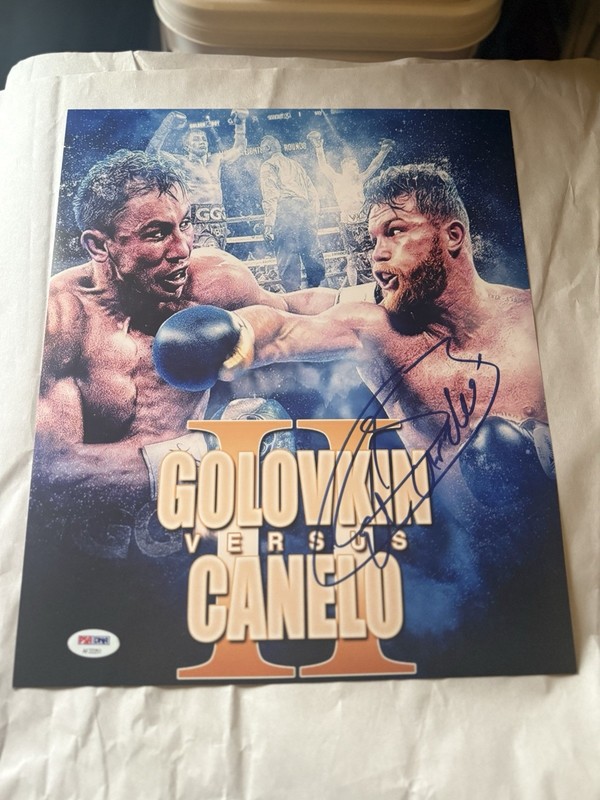 Canelo Alvarez Autographed Signed Boxing GGG Mexico Champ 11x13 Poster PSA/DNA view 2