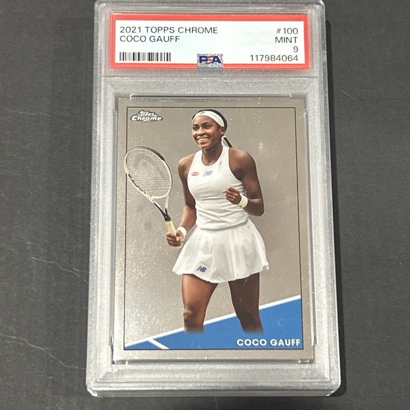 2021 Topps Chrome Tennis #100 Coco Gauff RC PSA 9 QTY Available