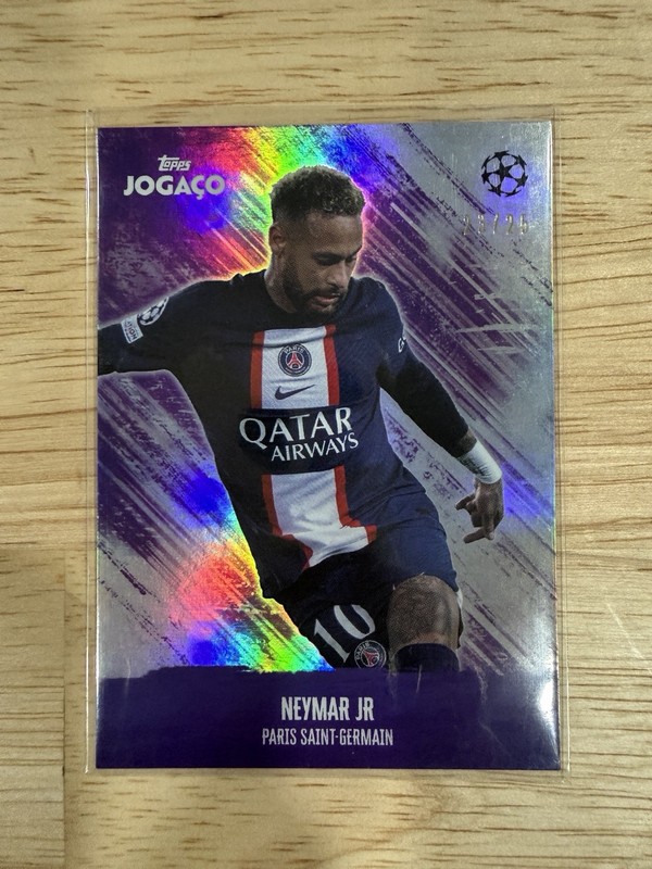 2023 Topps Jogaco UEFA Neymar JR Purple 23/25 PSG Brazil Barcelona
