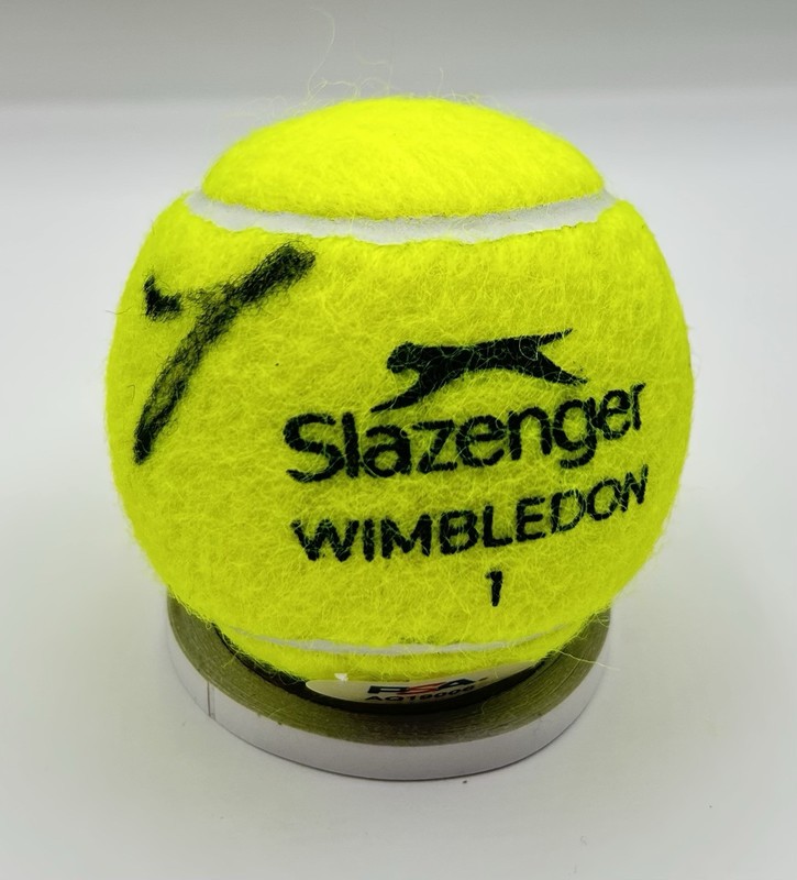 Jannik Sinner Signed Wimbledon Tennis Ball Autographed Australian PSA/DNA COA view 2