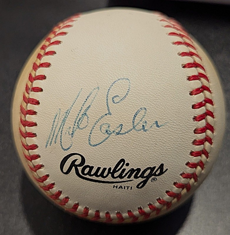 MIKE EASLER Signed Game Used Baseball Pirates Vs Mets 04/20/1983 Original AUTO*