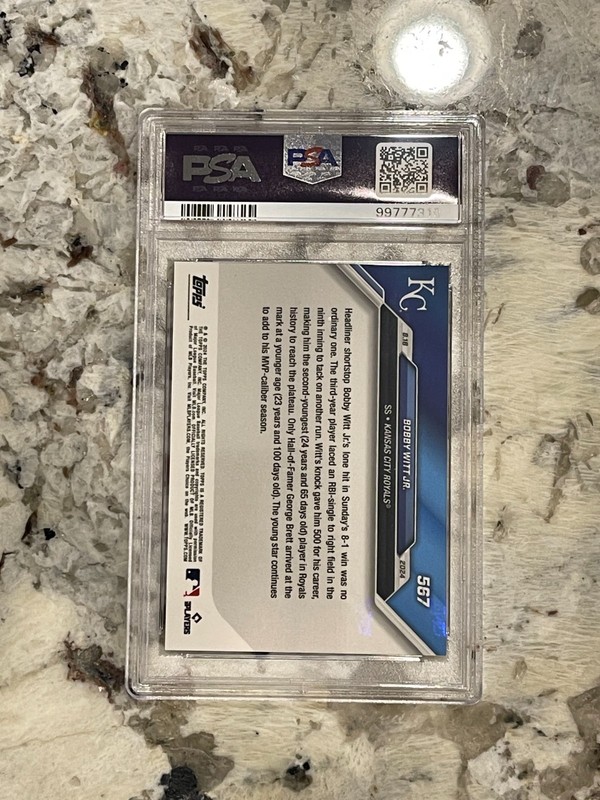 2024 Topps Now Bobby Witt Jr #567 PSA 10 view 2