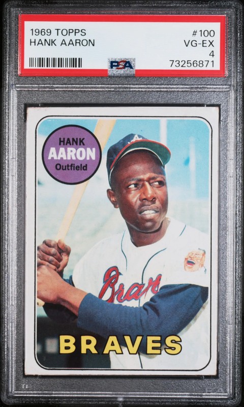 1969 Topps Hank Aaron #100 PSA 4
