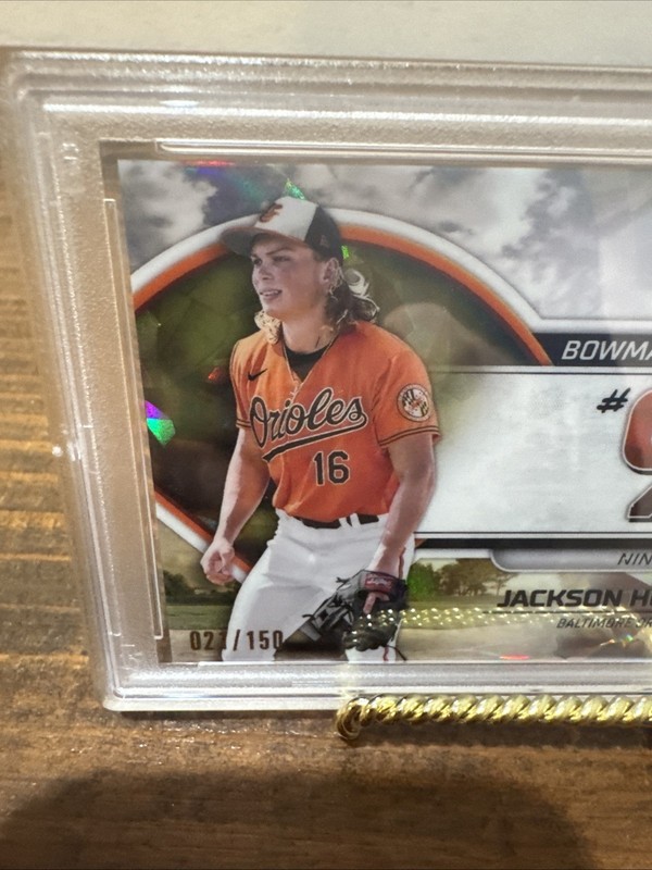 2023 Bowman Jackson Holliday SCOUTS TOP 100 ATOMIC REFRACTOR #'d/150 - PSA 10 view 2