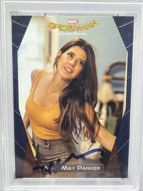 Marvel Spiderman Homecoming Marisa Tomei Signed Card Auto PSA 10 COA Autograph view 2
