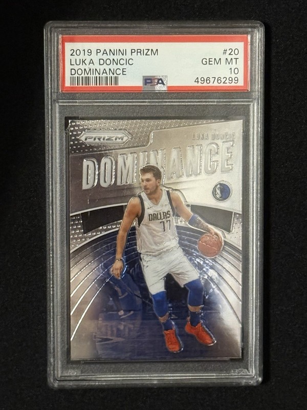 2019-20 Panini Prizm Luka Doncic Dominance #20 Mavericks PSA 10