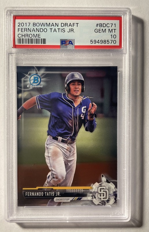 2017 Bowman Chrome Draft FERNANDO TATIS JR. Rookie #BDC71 PSA 10 PADRES QTY