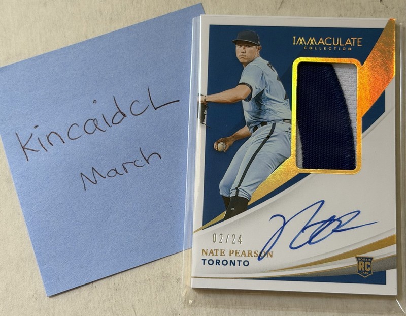 2021 Immaculate Rookie Jersey Number 2/24 Nate Pearson #108 Patch Auto baseball view 2