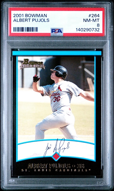 2001 Bowman Albert Pujols #264 PSA 8 view 1