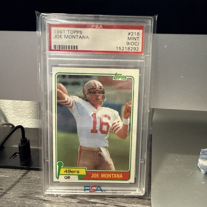 Topps 1981 Joe Montana #216 Rookie PSA Graded San Francisco 49ers Football Card